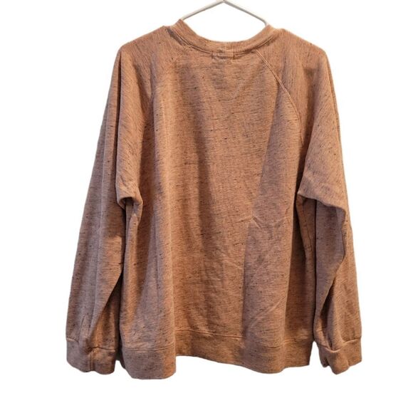 Monrow Marled Heather Pink Sweatshirt Crew Neck Size XL - Picture 3 of 6